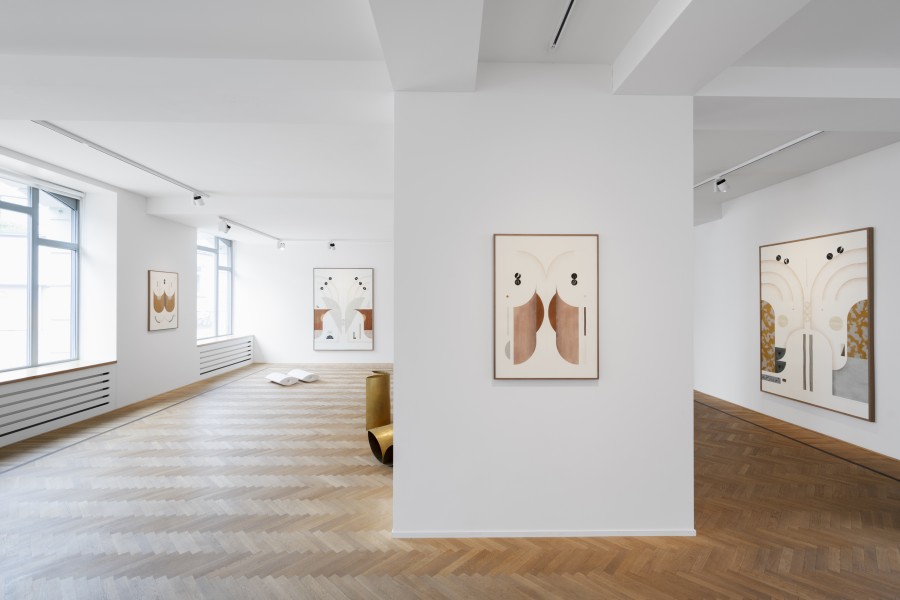 Installation shots of "Kind and Sharp" with works by Elena Alonso, exhibited at Galerie Fabian Lang, Zurich, (7 June 2024 - 16 August 2024). Credit: Courtesy of the artist and Galerie Fabian Lang. Copyright: © Fabian Lang