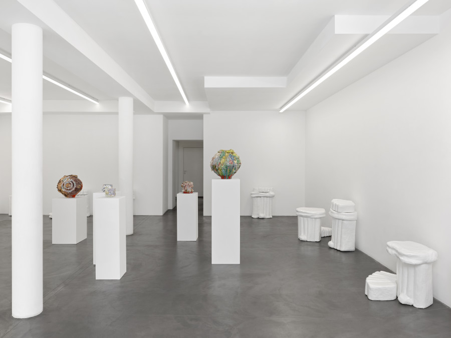 Installation view, Kodai Ujiie & Denis Savary, Eidolon, Bernheim Gallery, Zürich, 2025. Courtesy of the Artists and Bernheim Gallery, Zurich. Credit Photo: Annik Wetter