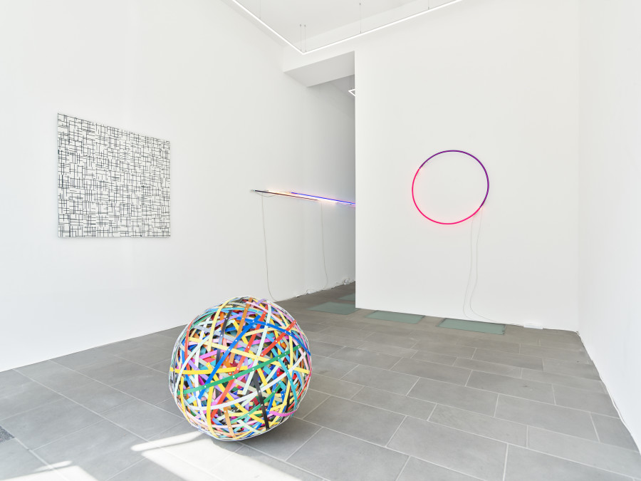 Exhibition view, Christian Herdeg & Beat Zoderer, Double Treat, galerie lange + pult, Zürich, 2025. Photo credit: Felix Jungo