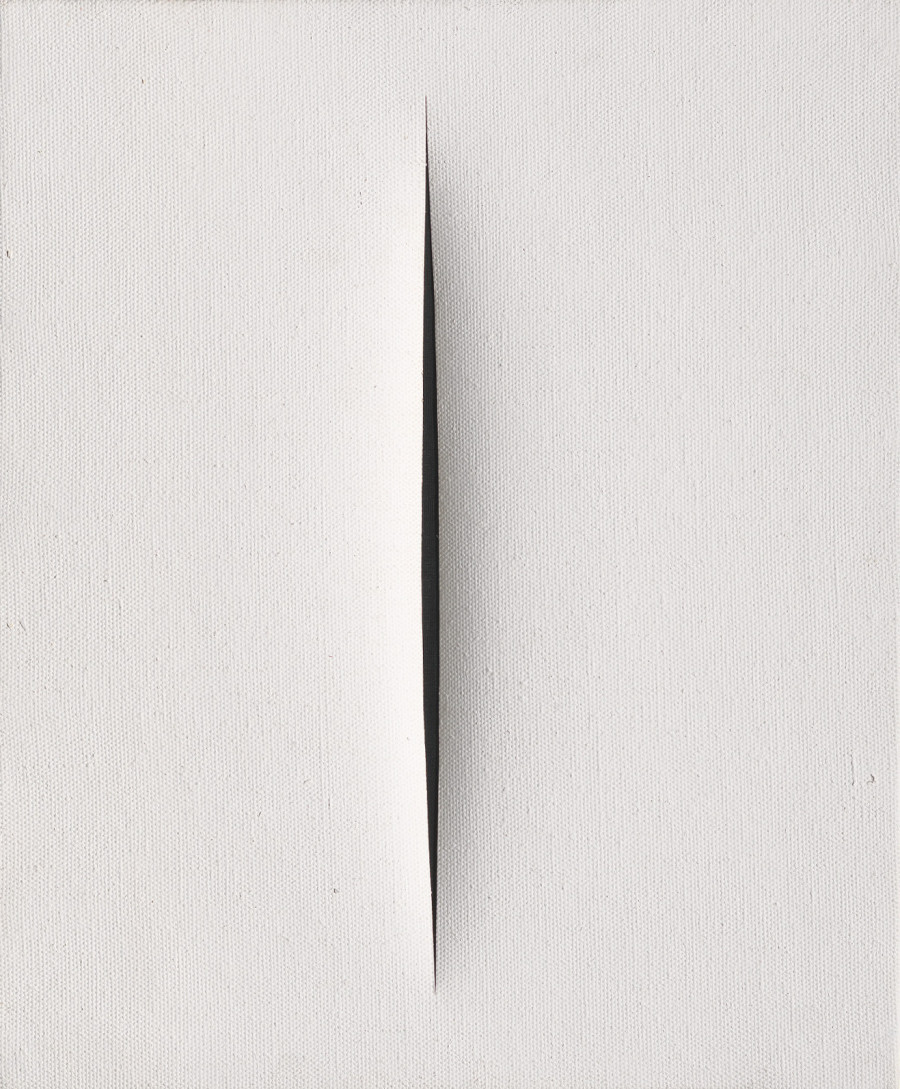 Lucio Fontana (1899–1968), Concetto spaziale: Attesa, 1965, Acrylfarbe auf Leinwand, 46 x 38 cm, Kunst Museum Winterthur, Legat Elsa Immer, 1975. Foto: SIK-ISEA, Zürich, Philipp Hitz