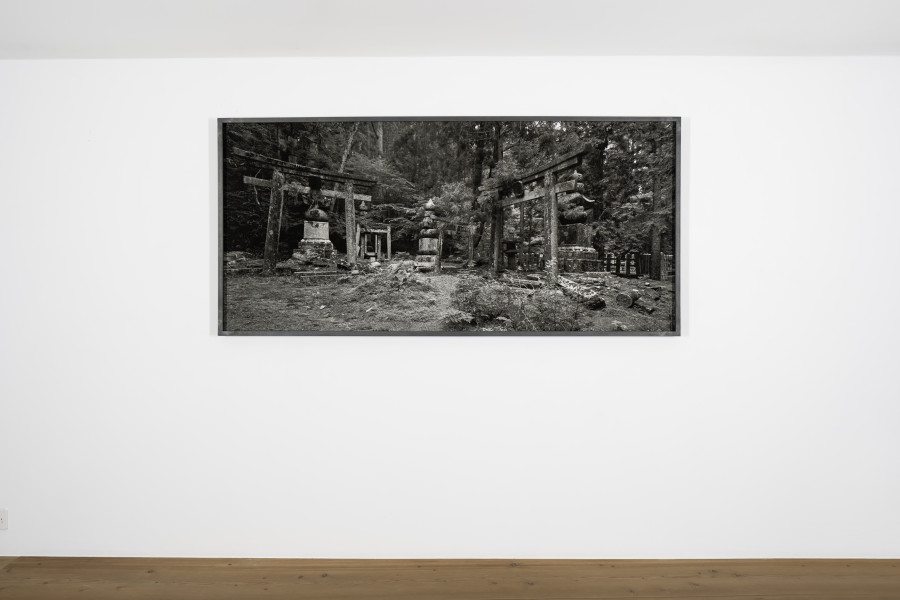 Balthasar Burkhard, Japan (Mt. Koya, Okuno-in Sando), 2005, Gelatin silver print on baryt paper, iron frame, 84 x 180 cm, 1 of 7. Photo: Ralph Feier, Courtesy of the artist and Galerie Tschudi