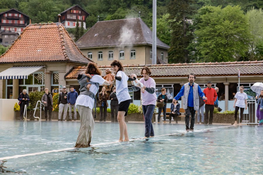 Live Performance Ei Arakawa, Don't Give Up, 13.05.2023, Les Bains de la Motta, Kunsthalle Friart Fribourg. Photo Julie Folly