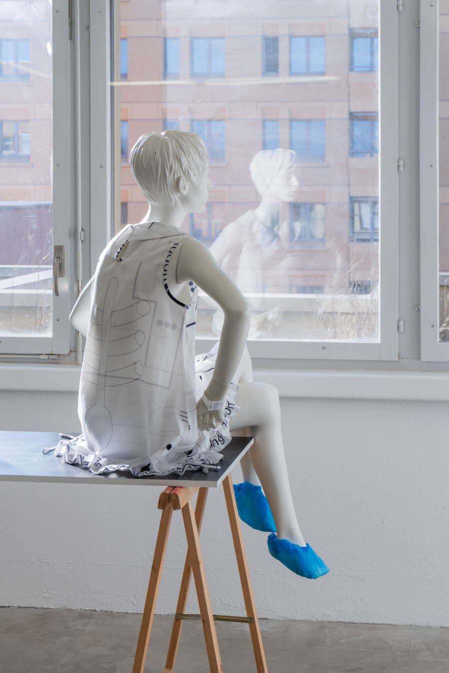 Exhibition view, Mix, Saehan Parc and Thilda Bourqui, Halmet, Zürich, 2026. Photo credit: WALENTINA