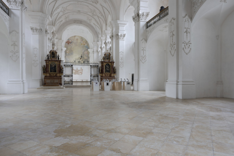 Installation view, Emanuel Rossetti: Beatitude, Abbatiale Bellelay, 2022, Photo: Gina Folly