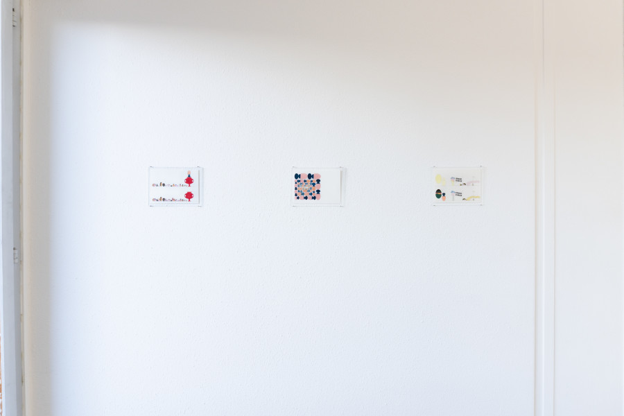 Exhibition view, Mix, Saehan Parc and Thilda Bourqui, Halmet, Zürich, 2026. Photo credit: WALENTINA