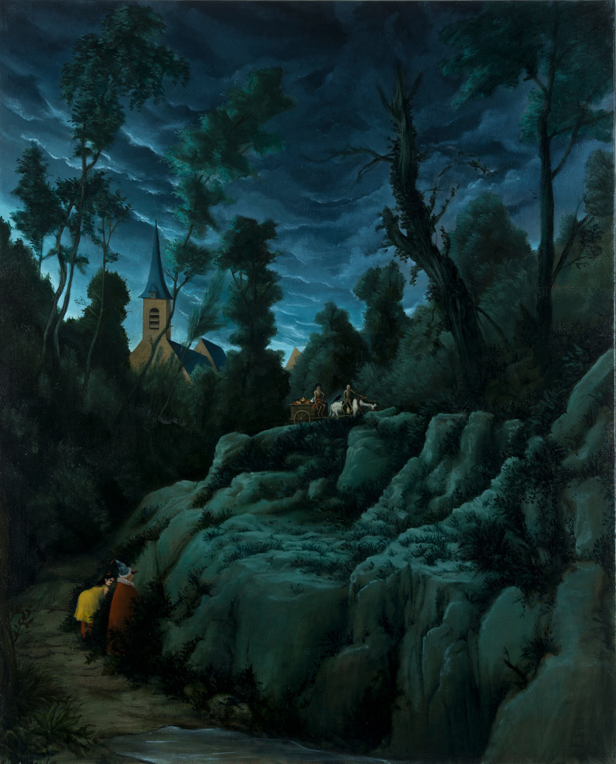 Antoine ROEGIERS, La fuite, 2020. Oil on canvas, 100 x 81 cm, (Ref. ROE09012)
