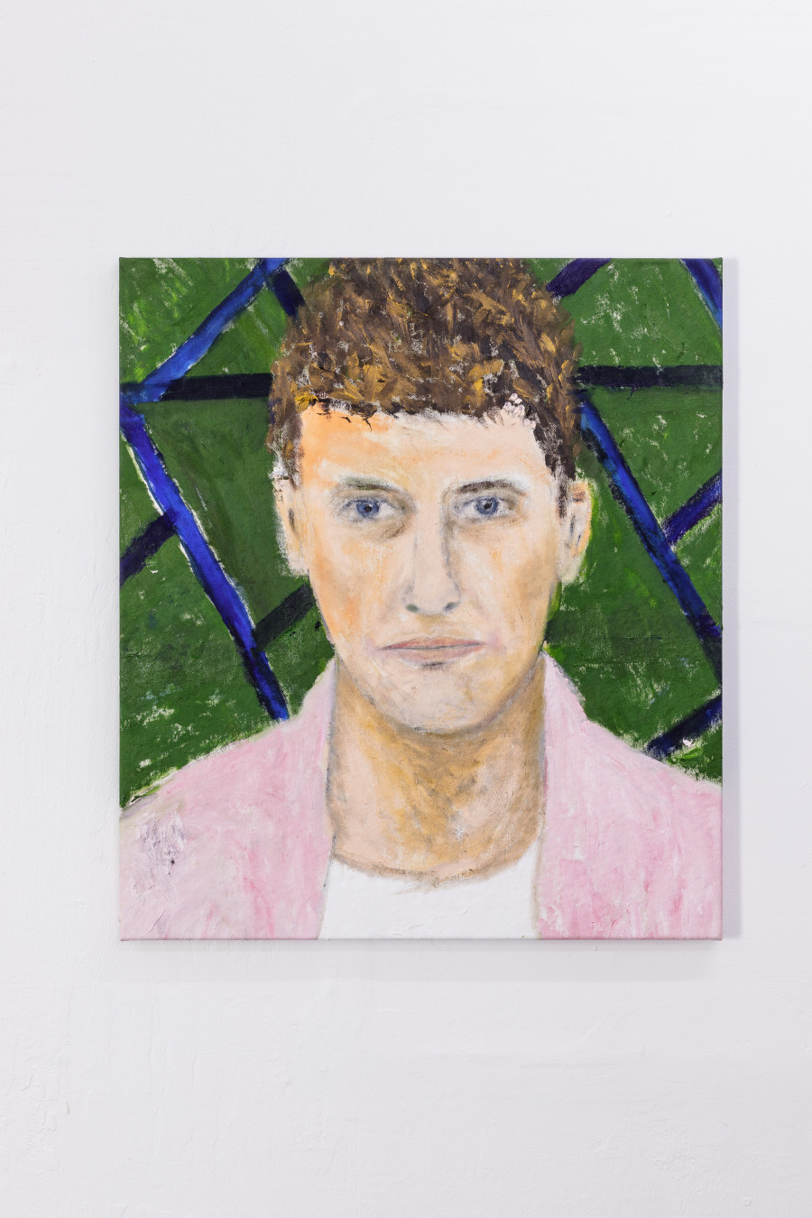 Dieter Hall, Portrait of Roman, 2021, oil on canvas, 77 x 85 cm Photo: Kilian Bannwart