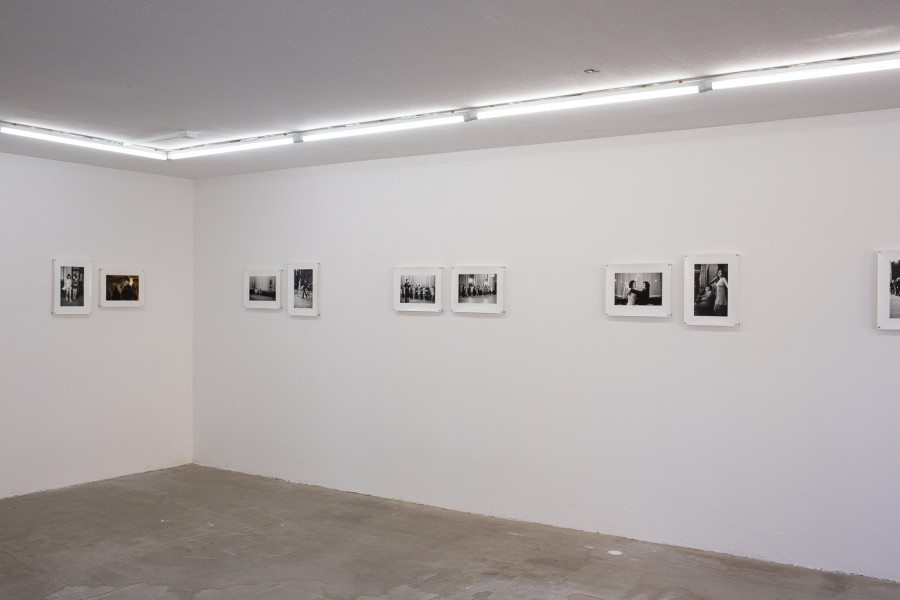 Exhibition view, Pirouettenschwindel, HAMLET. From left to right: Iren Stehli, Tanzstunden Prag, 1974-1977, 41x30cm ; Iren Stehli, Tanzstunden und Bälle Prag, 2012-2014, 41x30cm. Photo credit: Leevi Toija