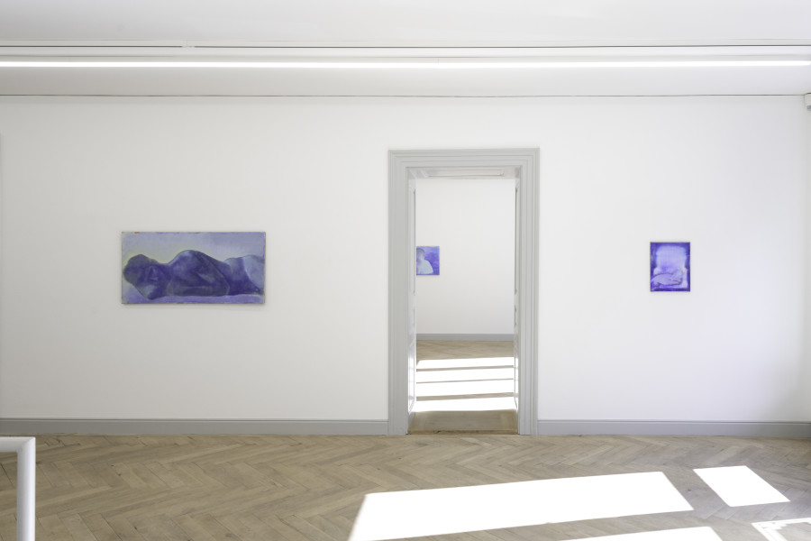 Installation view, Simon Martin, 13 images par seconde, 2023, Galerie Peter Kilchmann