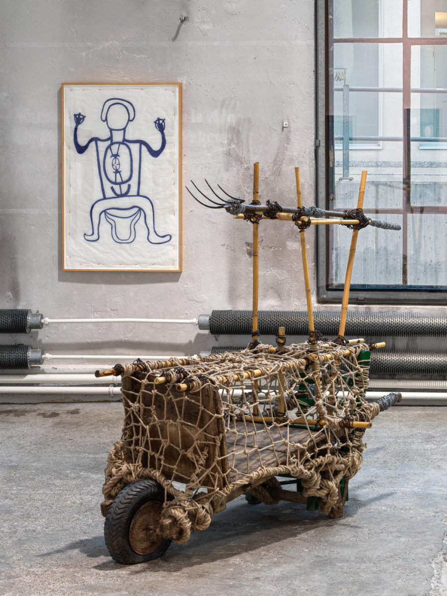 Arthur Simms – Chair With My Hair, installation view LOK by Kunstmuseum St.Gallen, Photo: Stefan Altenburger