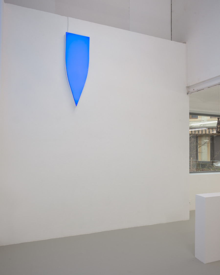 Pamela Rosenkranz, Alien Blue Window (500 S Buena Vista St, Cranim, 2021, Private Collection Switzerland. Photography: Sebastian Verdon. Courtesy: Images copyright and courtesy of the artists and CAN Centre d’art Neuchâtel