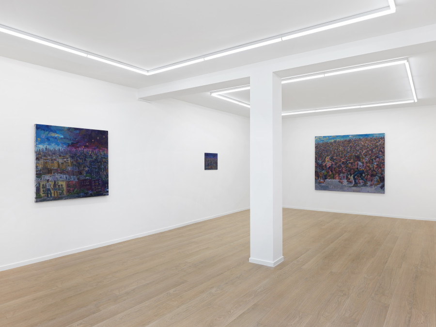 Exhibition view, Todd Bienvenu, Date with the night, Galerie Sébastien Bertrand, Geneva, 2025. Photo credit: Annik Wetter, Courtesy the artist and Galerie Sébastien Bertrand