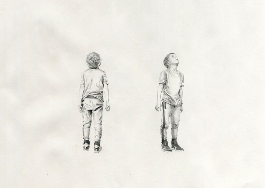 Fabien MÉRELLE, Le rêveur, 2020. Pencil on paper, 45,5 x 57,5 cm, (Ref. MÉR09141)