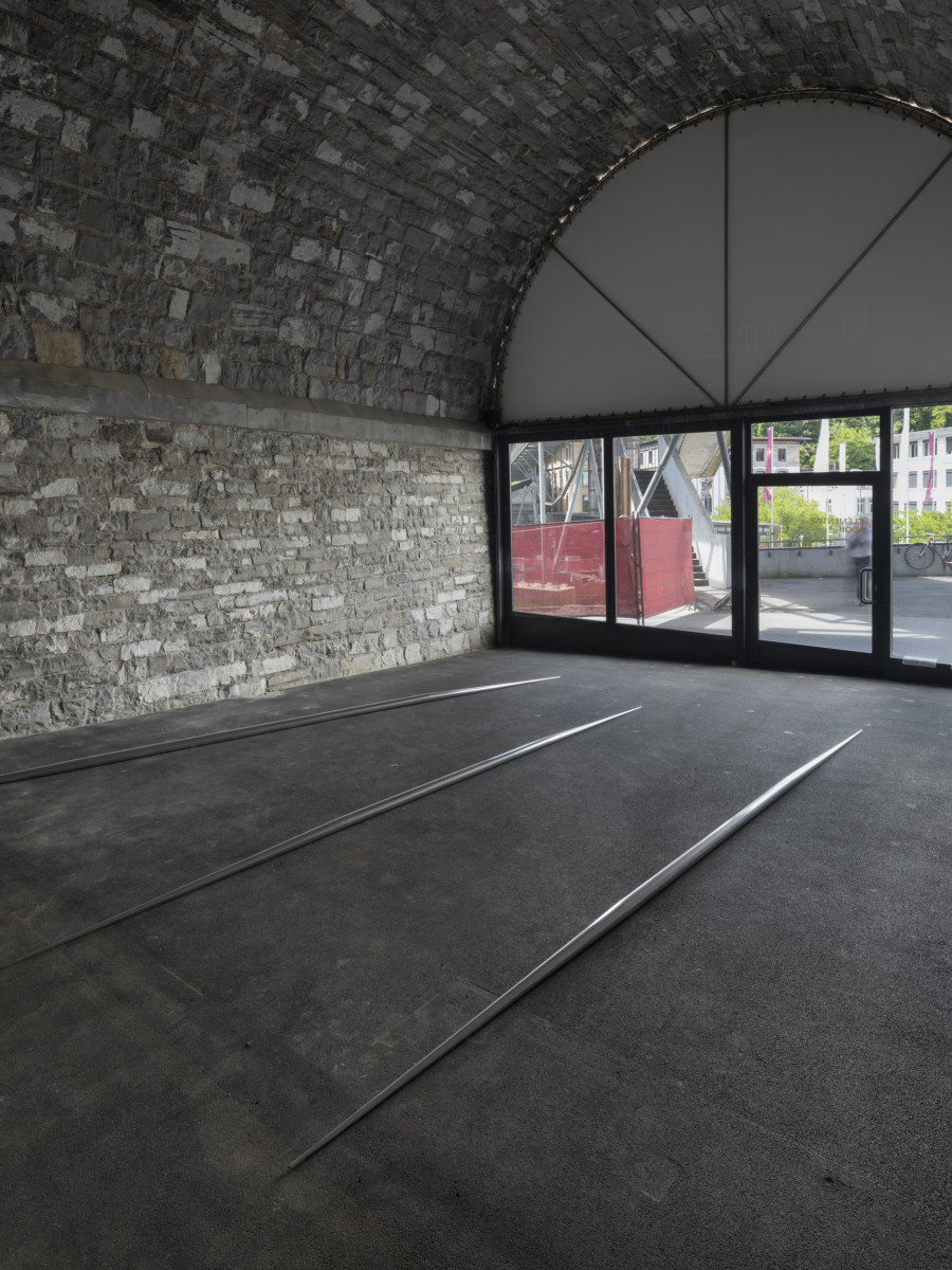 Installation view, Clémentine Adou, Public, Tunnel Tunnel, Lausanne, 2025. Photo credit: Julien Gremaud