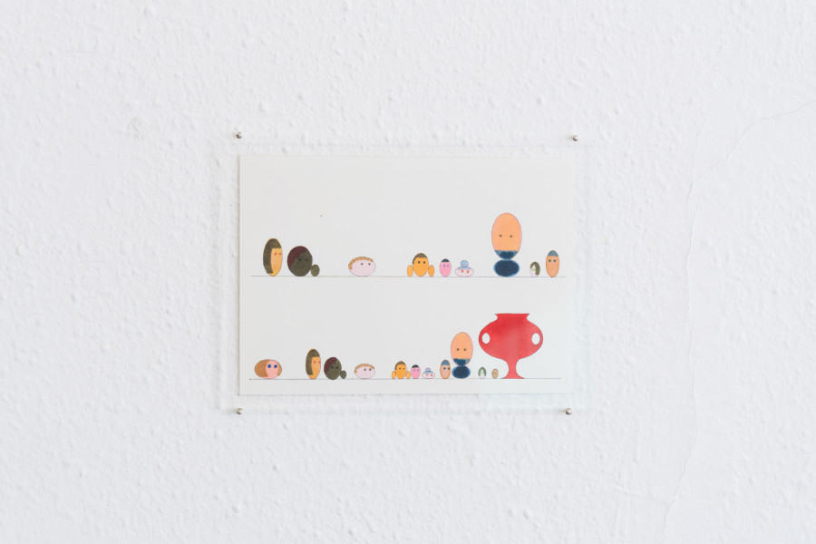 Exhibition view, Mix, Saehan Parc and Thilda Bourqui, Halmet, Zürich, 2026. Photo credit: WALENTINA