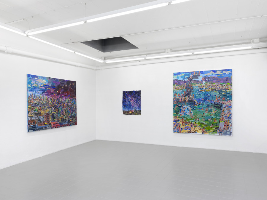 Exhibition view, Todd Bienvenu, Date with the night, Galerie Sébastien Bertrand, Geneva, 2025. Photo credit: Annik Wetter, Courtesy the artist and Galerie Sébastien Bertrand