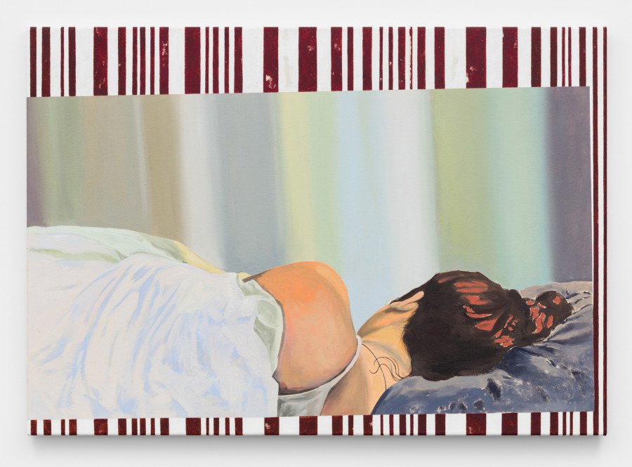 Elise Corpataux, KIKI H., 2023, Oil on canvas, 62 x 88 cm. ©2024 suns.works and the artist. Photography: Claude Barrault, Remy Ugarte Vallejos et al.