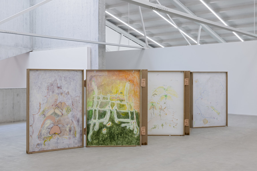 Elia Menang Setiadi, „ . “, 2025. Courtesy the artist. Ausstellungsansicht Kunsthaus Baselland 2025. Foto: Gina Folly