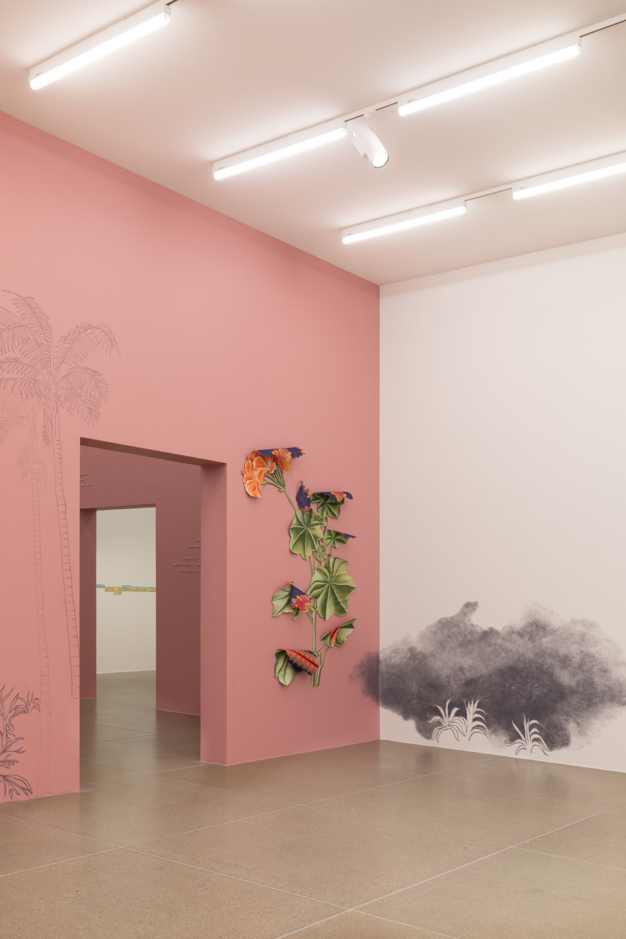 Installationsansicht Ishita Chakraborty, Manor Kunstpreis 2024, 24.5. –24.8.2025, Aargauer Kunsthaus. Ishita Chakraborty, O bastante! [Detail], 2025. © Ishita Chakraborty. Foto: Luca Klett, Zürich