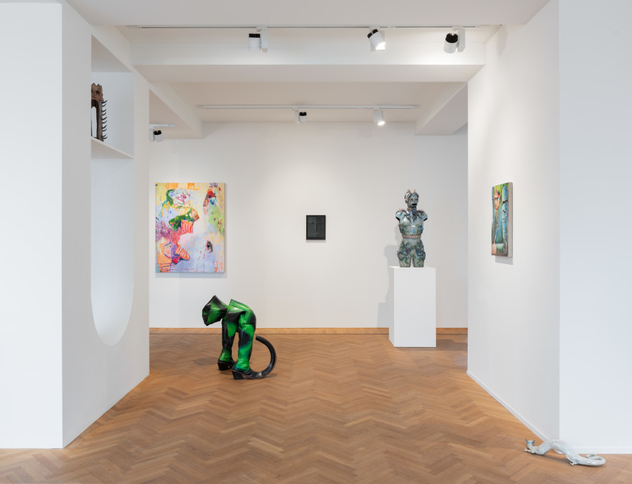 Installation shots of "Creatures & Masks", exhibited at Galerie Fabian Lang, Zurich, (29 February - 13 April 2024). Credit: Courtesy of the artists and Galerie Fabian Lang. Copyright: © Galerie Fabian Lang
