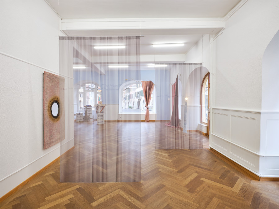 Installation view, Stitches. Home as Composition, KRONE COURONNE, 2022. Photo: © Nicolas Delaroche Studio
