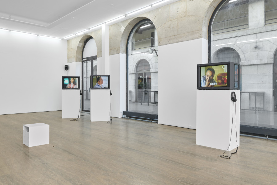 Exhibition view, Saga — Mythologie du départ
, Noha Mokhtar & Sahar Suliman, Halle Nord, Geneva, 2025. Photo credit: © Thomas Maisonnasse / Halle Nord, 2025