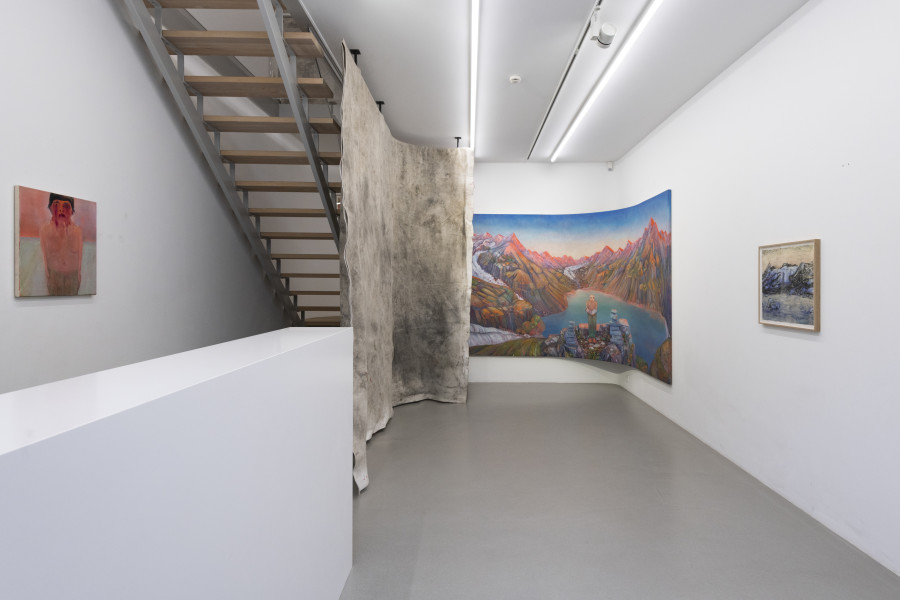 Installation view, Andriu Deplazes, Nasse Augen, Galerie Peter Kilchmann, 2025.