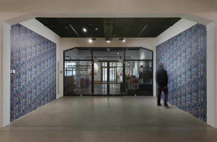 UBERMORGEN, The Dicks, 2021, Exhibition view «UBERMORGEN, Johanna Müller, Giulia Essyad. Swiss Media Art – Pax Art Awards 2023», 2024, HEK, photo: Franz Wamhof