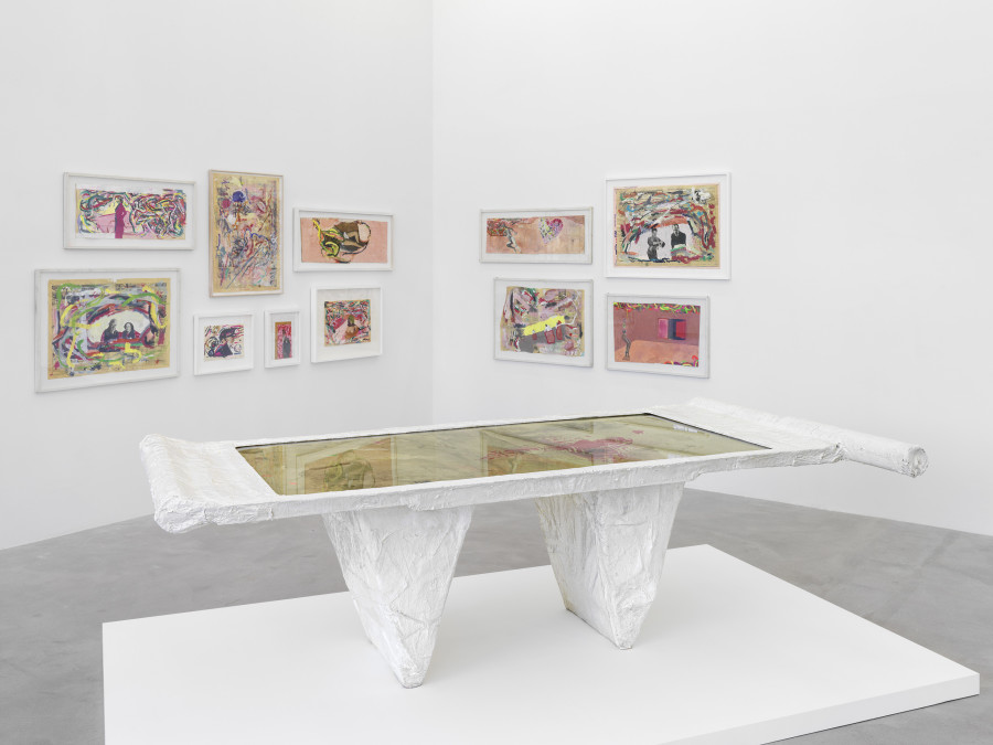 Installation view, Franz West, Die frühen Werke / Early Works, Galerie Eva Presenhuber, Maag Areal, Zurich, 2025. © Archiv Franz West © Estate Franz West. Courtesy the artist and Galerie Eva Presenhuber, Zurich / Vienna. Photo: Stefan Altenburger Photography, Zürich