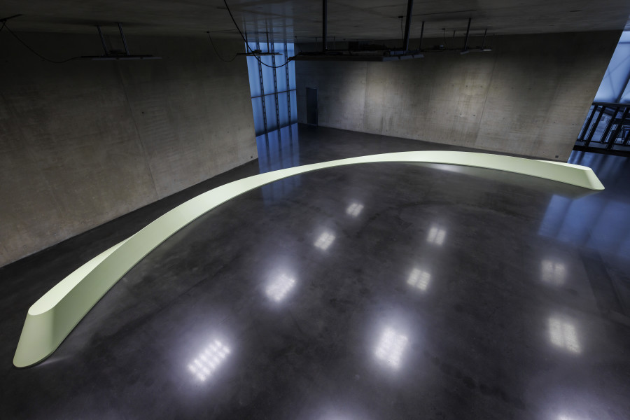 Koo Jeong A, Land of Ousss [Gravitta], Exhibition view ground floor Kunsthaus Bregenz, 2026. [ GRAVITTA ], 2025. Photo: Markus Tretter. © KOO JEONG A, Kunsthaus Bregenz. Courtesy of the artist